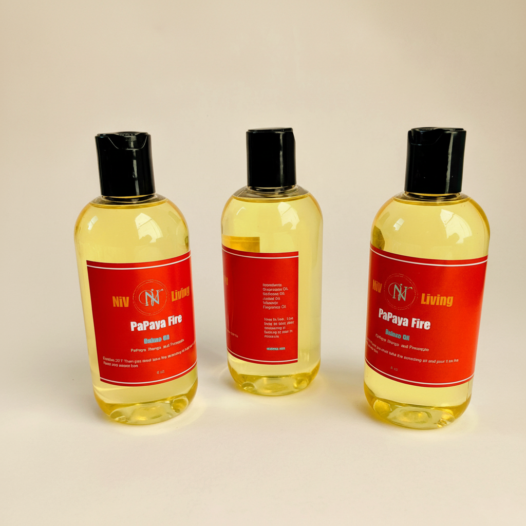 Papaya Fire Deluxe Oil - Clean Luxury Background
